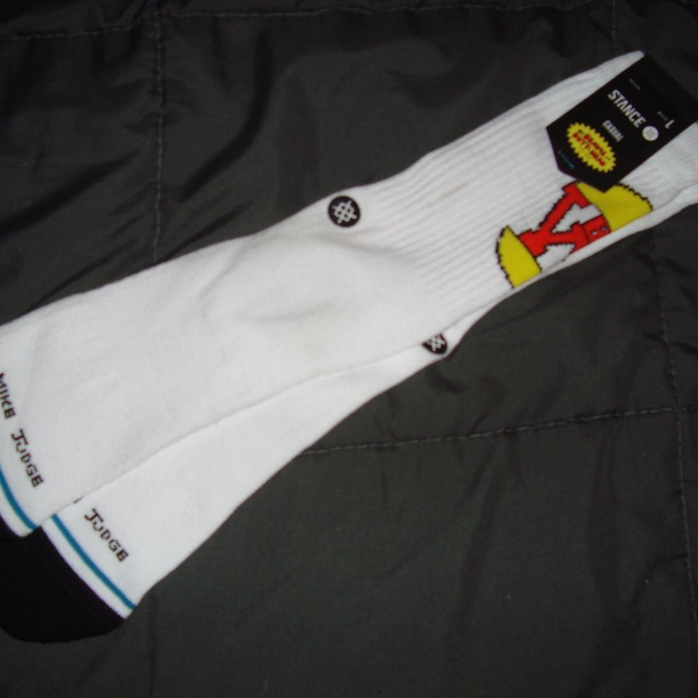 NEW Stance Beavis and Butt-Head Crew Socks Size Large 9-13 NWT Casual